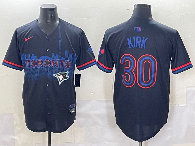 Men 2025 Toronto Blue Jays #30 Kirk Black Joint Name Nike MLB Jersey style 11->toronto blue jays->MLB Jersey